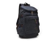 Revolity Antiques Canvas Backpack Large Capacity Travelling Backpack Color Black