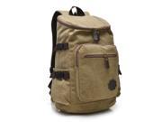 Revolity Antiques Canvas Backpack Large Capacity Travelling Backpack Color Khaki