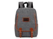 Revolity Canvas Backpack Fashion School Bag Student Travelling Backpack Color Grey