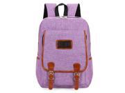 Revolity Canvas Backpack Fashion School Bag Student Travelling Backpack Color Purple