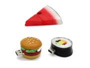 hamburger food usb flash drive sushi watermelon pendrive pen drive 4gb 8gb 16gb 32gb memory stick u disk gift toy drive