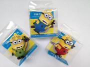 Seller recommandReal capacity cartoon Minions USB flash pen drive 4g 8g 16g 32g 64g Memory Stick Thumb Pendrive key U Disk Gift