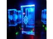 3D Inside Laser Logo Photography LED Crystal USB Flash Drive 2.0 Thumb Pendrive 20pcs logo