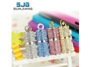 Jewelry Crystal cylinder usb flash drive pen drive memory stick 4GB pendrive 8GB u disk 16GB memory card 32GB 64GB gift in Storage Devices