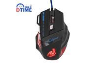 DTIME USB 7D LED Lights Wired Optical Game Mice Gamer Gaming Mouse for Computer PC Dota2 Laptop LOL Deathadder Ranton 3200DPI