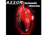 AZZOR Rechargeable Wireless Mouse Mice Laser Gaming 2400 DPI 2.4G FPS Gamer Silence Lithium Battery Build in High Performance