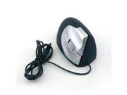 Silver USB interface Optical Ergonomic Vertical Wired Mouse Showcase Comfort Simplicity 1600 DPI