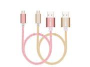 25cm Short Nylon USB Line Metal Plug Micro 8Pin Type C Data USB Cable for iPhone 6s 5 Plus Samsung Oneplus ZUK Fast Charge