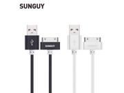 SUNGUY 1.5m 30 Pin Cable for iPhone 4 4s iPad 2 3 Charger Cable Alloy Plug Nylon Braided Charging Data Sync Cords USB Wire