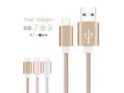 Cabel for iphone Metal Alloy USB Cable for Lightning to USB Braid USB Cable for iPhone 6s SE 5s 6 plus Charging cable for iPad