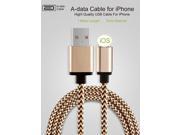 Luxury Metal Braided Mobile Phone Cables Charging USB data Cable Charger Data For iPhone 5 5S 6 6s plus for ipad IOS 8 9 xedain