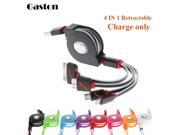 Retractable USB 4 in 1 Charging Cable Multi Charger Micro USB Cable for HTC Samsung Sony Xiaomi Huawei iphone 4 4s 5 6s 7 Plus