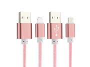 Metal Data USB Cable for Apple iPhone 6s Plus 5s for Samsung S7 S6 edge HTC Sony Nylon Line Micro 8Pin Fast Charge USB