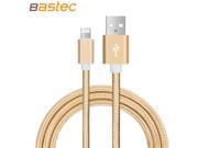 Bastec Ultra Durable Nylon Braided Wire Metal Plug Data Sync Charging Data Phone USB Cable for iPhone 7 6 6s Plus 5s 5 iPad Air