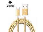 100% Genuine Quality KALUOS 2M Metal Braided Charger Wire USB Data Sync Charge Cable For iPhone 5 5S 6 6S iPad 4 5 Charging Line
