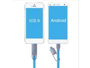 est Colorful Mobile Phone Cables 2 in 1 Sync Data Charging USB Cables for iPhone 5 5s 6 plus Samsung Xlaomi HTC Sony xedain
