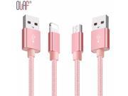 8Pin Nylon Braided Micro USB Data Sync Charger Cable For iPhone7 6 6s 6 Plus 5 5s Cables For Xiaomi Samsung Galaxy s6 s7 edge