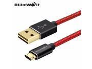 BlitzWolf 2.1A Reversible Braided Micro USB Cable USB A Male to Double Sided Micro B For Android For Samsung