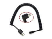 Micro USB Cable Spring Corner Angle Micro Usb Male To USB Charging 2.0 To Micro USB Data Sync Charger Cable for Samsung Phones