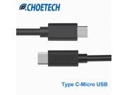 CHOETECH 1m USB Type C to Micro USB Cable with Data Syncing Charging Function for Cell Phones and Tablets