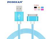 Braided Nylon 0.5m 2m 30 Pin USB Cable Sync USB Charger data cable for iphone 4 4s iPad 2 3 VOXLINK 30Pin USB Cable