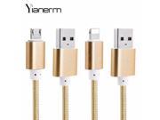 Yianerm High Strength Nylon Micro Usb 2.0 Cable 1.5M Charge Sync Data Usb Cables For iphone 5 6 6s 7 Android V8 Type C cable