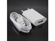 White USB AC EU Wall Charger Adapter 8 Pin USB Data Sync Charger Cable For iPhone 5 5c 5s 6 6s 7 Plus IOS 9 8 ipad T02