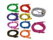 3FT 1M 6FT 2M 10FT 3M Colorful 8Pin Rope Braided Nylon USB Data Sync Charger Cable Cord Wire for iPhone 5 5S 6 6S 7 Plus