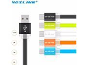 VOXLINK Flat Noodle Micro USB Cable for Samsung galaxy S7 S6 edge Charger Sync Data usb Cable for Android Smart Phones tablet PC