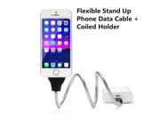 Flexible Metal Twister for iPhone Android Type C Cable Dock Tripod Phone Holder Stand Up Dock Anti Fracture Car laptop cable