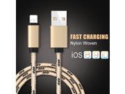 KISSCASE USB Charger Cable For iPhone 5 5s SE 6 6s 7 7 Plus 1M Durable Nylon Woven Data Sync Cable For iPad Mini 1 2 3 Air