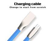 Fast Charging Flat Zinc 1M 3FT Zinc Alloy Micro USB Cable Charger Sync Data Cord For Samsung Galaxy S7 Xiaomi Android Devices