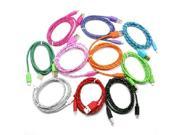 HOT 2M Nylon Braided Micro USB Cable Charger Data Sync USB Cable Cord For Samsung Galaxy Cell phones 10 Colors Available