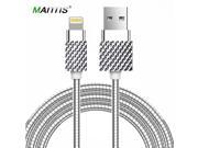 Fashion No Tie Metal Spring USB Cables For iPhone 7 6 5 iPad Universal Charger Mobile Phone 1M Fast Charging Cable For iPhone7