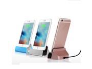 Aluminium Metal Sync Data Charging Dock Station Cellphone Desktop Dock Charger USB Cable For Apple iPhone 5 5S 5C SE 6s 6 Plus