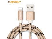 Bastec 8 Pin Braided Wire Metal Plug Sync Data Charger USB Cable for iPhone 7 6s 6 plus 5 5s iPad 4 mini 2 3 Air 2