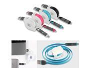 Hot Sales Retractable USB data cable For iPhone 5 5s 6 6s 2 in 1 charging cable For Samsung Android and other USB data cable