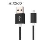 AIXXCO 2016 est 1M 5V 2A Braided Metal Plug Micro USB Cable Coiled Charger Data Cable For Samsung Sony Xiaomi HTC