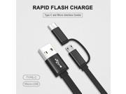 Mobile Phone USB Cable 3.0 Micro USB Type C 2 in 1 Quick Charging Adapter Data Cables For Samsung Huawei Xiaomi Android Cable