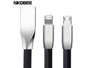 NKOBEE Micro USB Cable 8Pin 2in1 Sync Data Charging USB Cable For iPhone 6 5s iPad USB Cable For Samsung S7 Edge xiaomi Charger