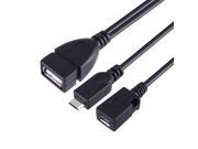 Mini Short Micro USB Host OTG Cable Micro with USB power for Samsung i9100 i9300 I9500 N7000 N7100 I9000 NganSek NO CHARGING
