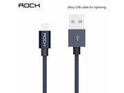 ROCK Metal alloy USB Cable for IOS 10 charge Nylon Braid USB Cable for iPhone 7 6 SE 5 5s 6s plus Charging cable for IOS 10