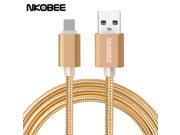 NKOBEE Luxury Metal Braided Mobile Phone Cables Charging USB Cable Charger Data For iPhone 5 5S 6S 6 6 plus 7 7 Plus accessories