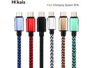 USB Type C Cable 3.1 USB c Type c Nylon Line and Metal Plug Fast Charging Cable for Huawei P9 Macbook LG G5 Xiaomi Mi 5 Samsung