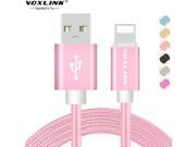VOXLINK 8 pin USB Cable Braided Nylon Sync Data Fast Charge Cable For iPhone 5 5S 6 6S Plus 7 iPAD air 2 Ipod Touch