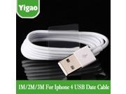 2M white USB Cable for iPhone 4 4S Data Charger Cabo Mobile Phone Charging Carregador Cord for iPhone 3G 3GS iPad 3 iPod
