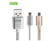 Golf Metal Braided Wire 6.6FT 2M USB Data Sync Charger Cable for iPhone 5 6 s plus ipad For Samsung S4 5 S6 for Android