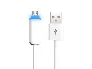 Smart LED Sync Data Charger charging Micro USB Cable for iphone 6 6plus 6s SE 5 for samsung huawei lg xiaomi HTC Android