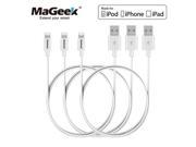 MaGeek [3 Pack] 1m 3.3ft Mobile Phone Cables MFi Lightning to USB Cable for iPhone 7 6 6s 5 iPad 4 mini Air iOS 8 9 10