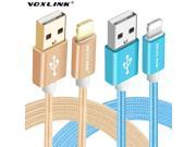 VOXLINK Metal Alloy USB Cable for iPhone 7 Nylon Braid USB Cable for iPhone 6s SE 5 5s 6 plus Charging usb cable for iPad air